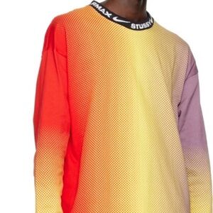 Nike x Stussy NRG Multi L/S Long Sleeve Shirt DO5308-902 Mens Size Medium Rare